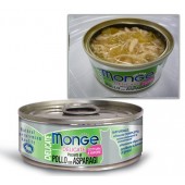 Monge Delicate Chicken with Asparagus 80g 1 Carton (24 cans)